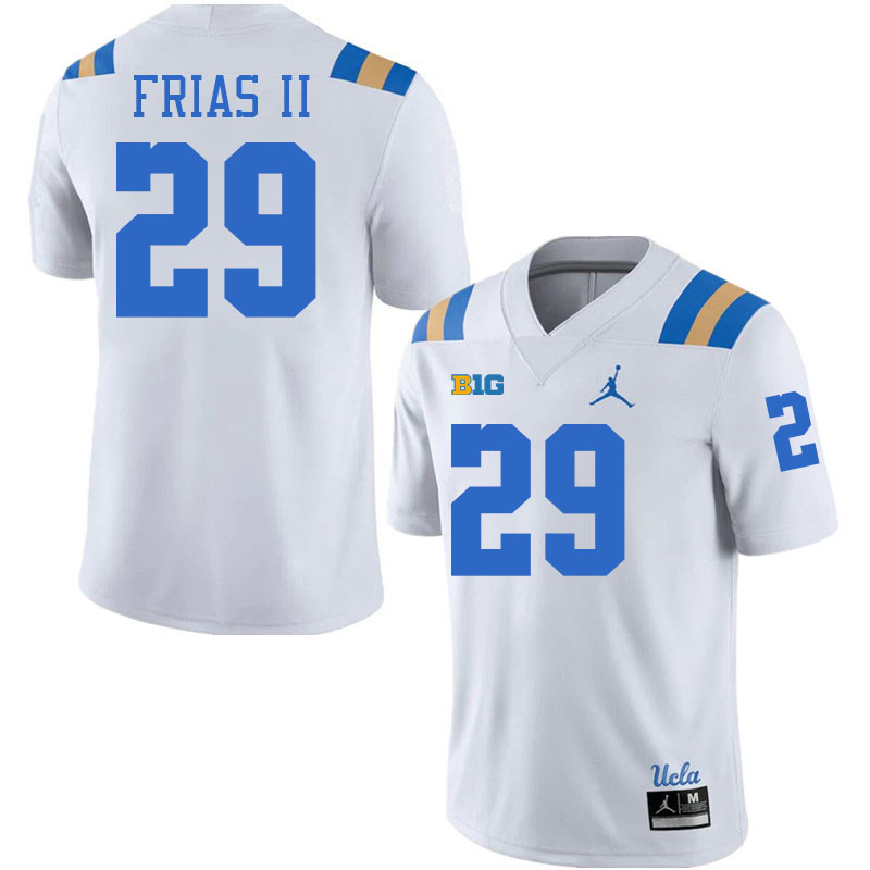 Men #29 Anthony Frias II UCLA Bruins College Football Jerseys Stitched-White